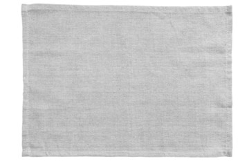 White canvas tablecloth isolated on white background..