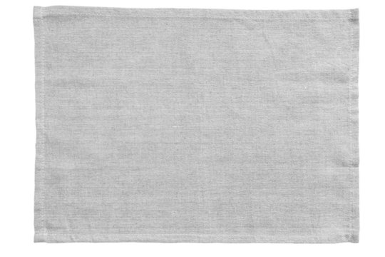 White canvas tablecloth isolated on white background..