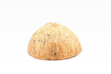 coconut shell isolated on white background