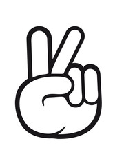 Fototapeta premium Peace sign hand peace cool