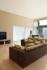 modern living room, divan