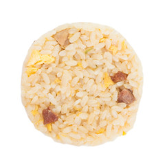 Japanese food onigiri rice ball isolated on white background