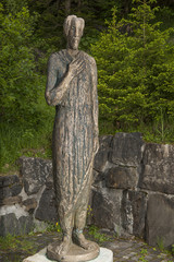 Bronzefigur des Niklaus von Flüe am Glaubenbergpass, Kanton Luzern, Schweiz