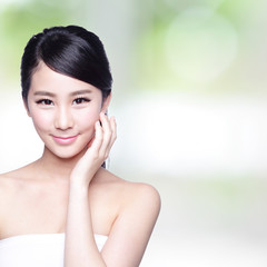 beautiful Skin care woman Face