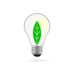 eco bulb with plant vector