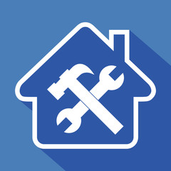 Logo maison et outils.