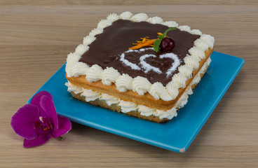 Chocolate icing cake