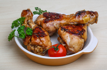 Roasted chicken legs
