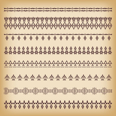 Collection borders for decor.