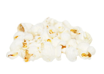 Obraz na płótnie Canvas pile popcorn isolated on white background (with clipping path)