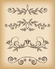 Fototapeta premium Swirl elements for design