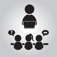 Meeting Business icon, people symbol vector illustration