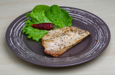 Grilled turkey steak