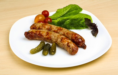 Grilled sausages