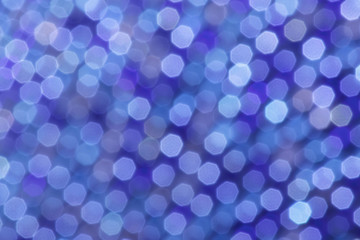 abstract blue Christmas lights bokeh background