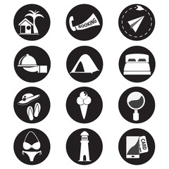 Travel and vacation Icons set