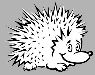 funny hedgehog illustration
