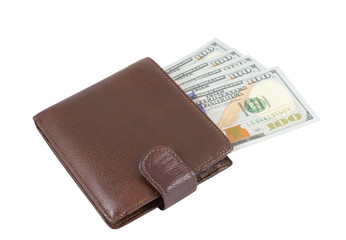 Wallet with dollars