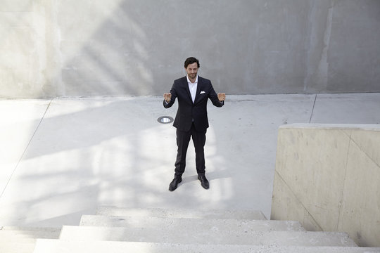 Businessman in a modern building