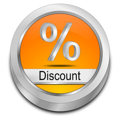 Discount button with percent symbol