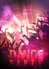 Disco Party Background - Vector Illustration