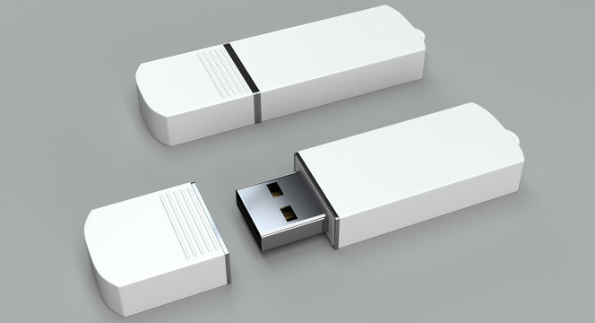 pendrive mockup on bright background
