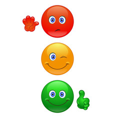 Cartoon traffic lights
