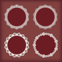 Collection lace frames.