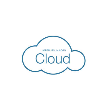 Cloud logotype, cloud technologies