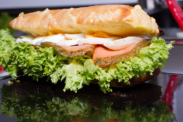 leckeres Lach Baguettes