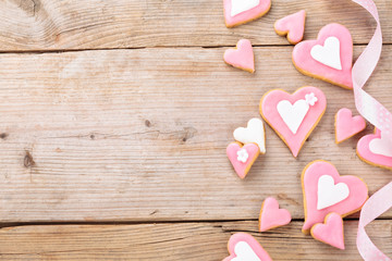 Fototapeta premium Heart shaped cookies.