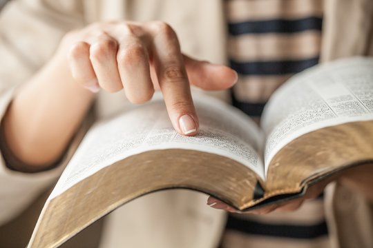 Bible, Reading, Human Hand.