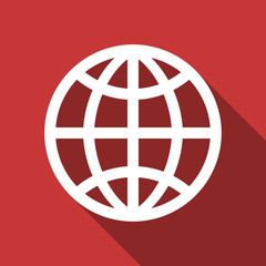 earth flat design modern icon