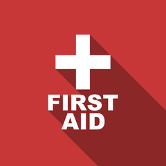 first aid flat design modern icon