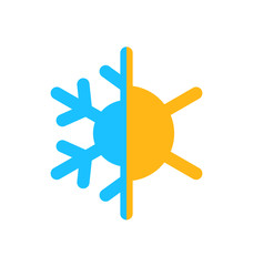 Logo of symbol climate balance, isolated on white background