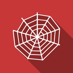 spider web flat design modern icon