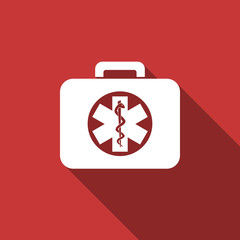 rescue kit flat design modern icon