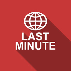 last minute flat design modern icon