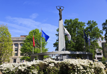 North Carolina Veteran's Monument located on grounds of the state capitol.