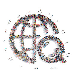 people in the shape of a globe .