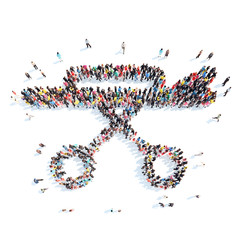 people in the shape of patient stretcher.