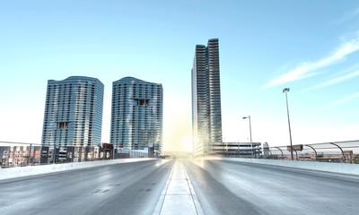 Fototapeta premium Street, asphalt, building.