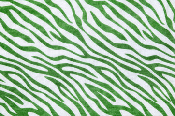 Green and white zebra pattern. Animal print as background.