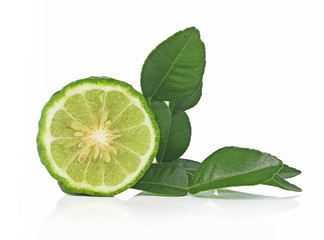 Bergamot isolated white background.