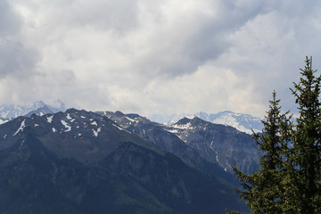 the landscape in the alps, switzerland