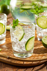 Refreshing Ice Water with Lime