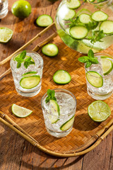 Refreshing Ice Water with Lime