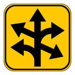 Straight, left and right arrow button.