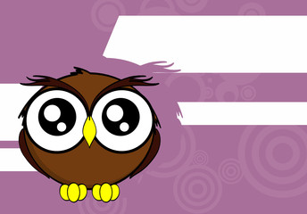 owl cartoon expressions background in vector format