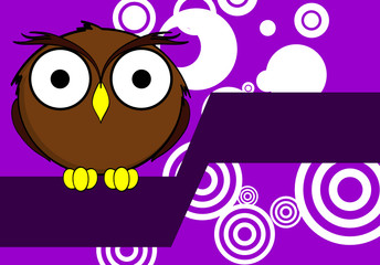 owl cartoon expressions background in vector format
